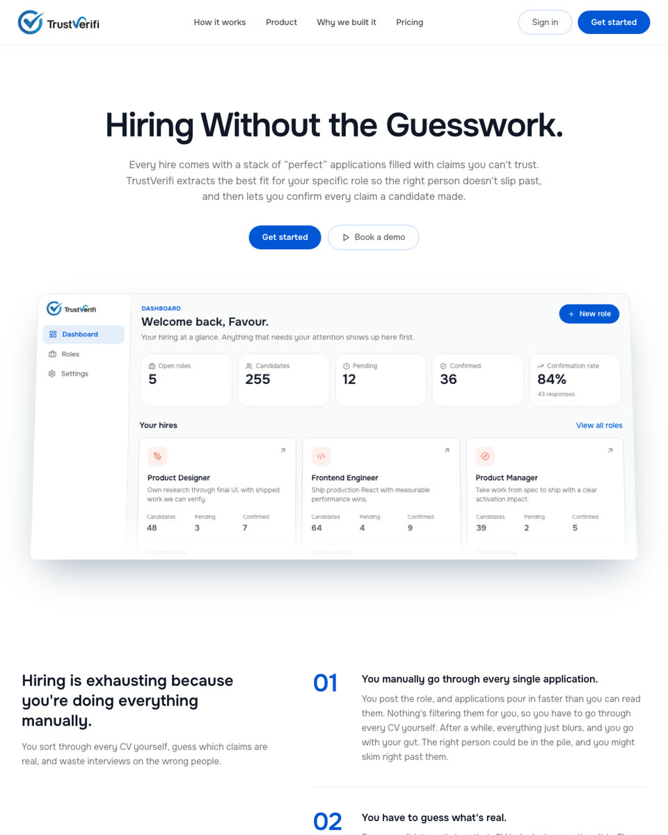 Hire by TrustVerifi, the hiring web app